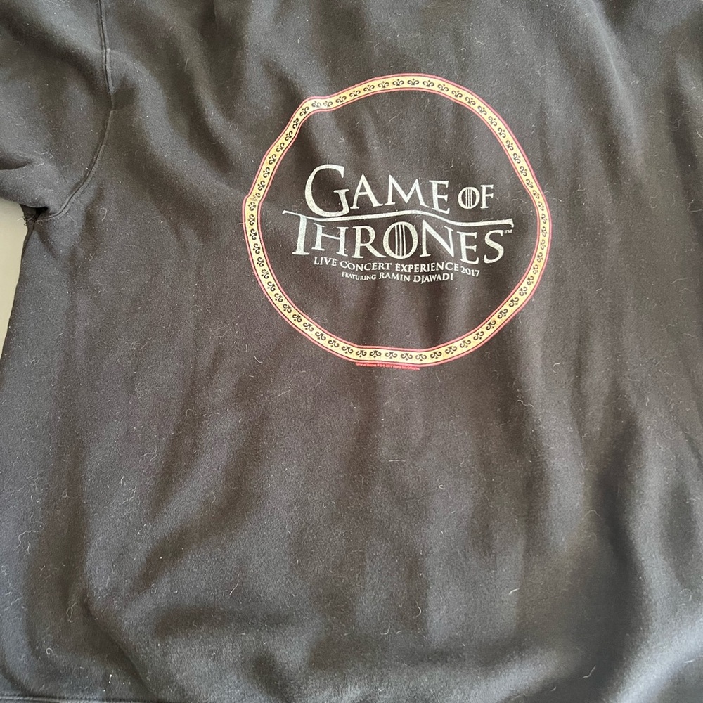 rare HBO Store Shop Game of Thrones Black Hoodie jacket sweatshirt - Picture 5 of 10